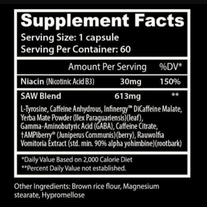 Insane Labz Saw Fat Burner 60 capsules image 1