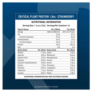 Critical Plant Protein 1.8kg image 1