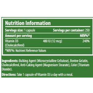 Scitec Vitamin D3 250 Caps image 1