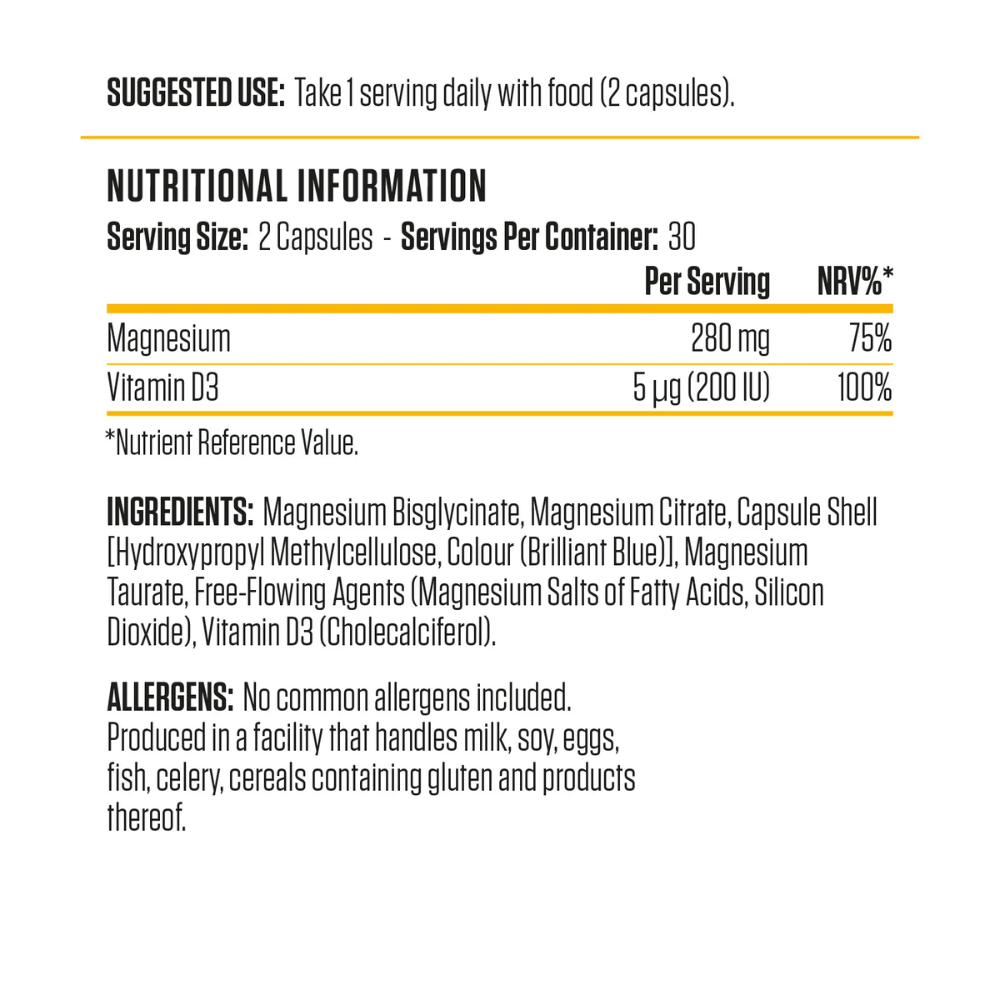 Applied Nutrition Magnesium & Vitamin D3 60 Capsules