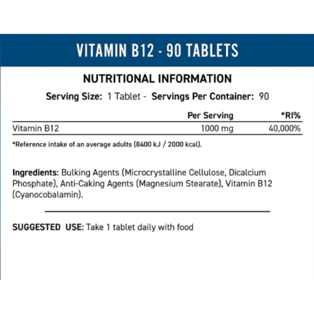 Applied Nutrition Vitamin B12 90 Capsules