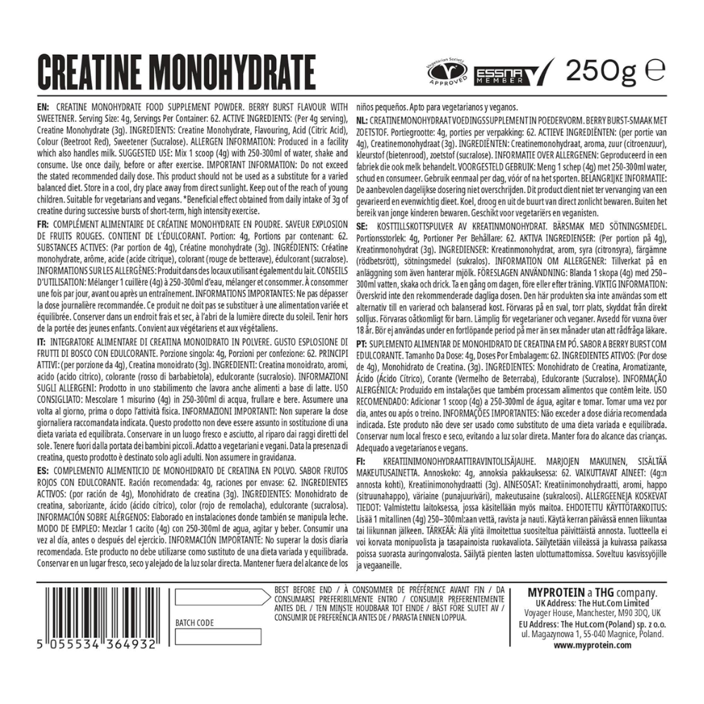 My Protein Flavoured Impact Creatine 83 servings image 1