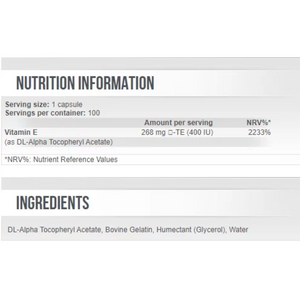 Scitec Vitamin E 100 Caps image 1