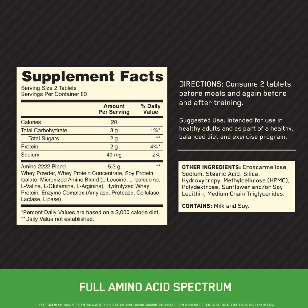 Optimum Nutrition Amino Superior 2222 image 1