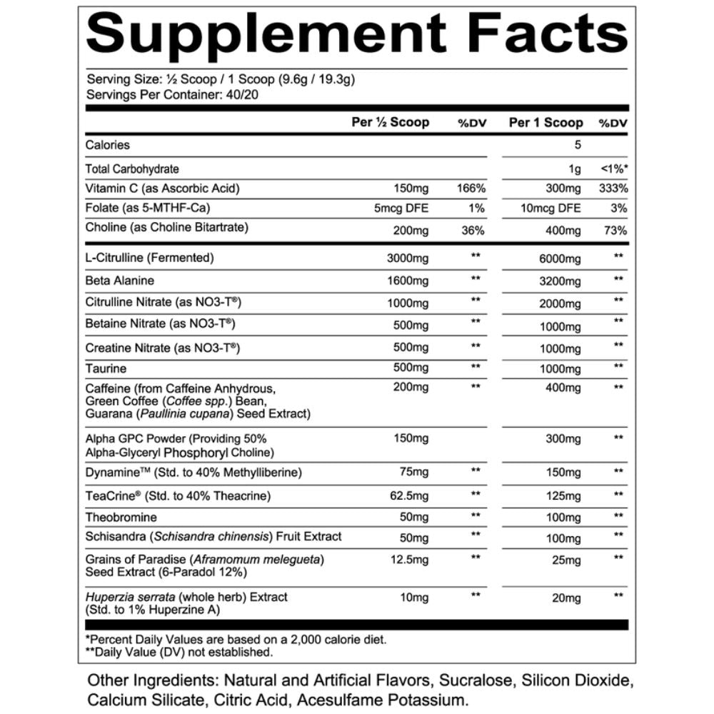 Redcon1 Total War Black Ops 40 Servings